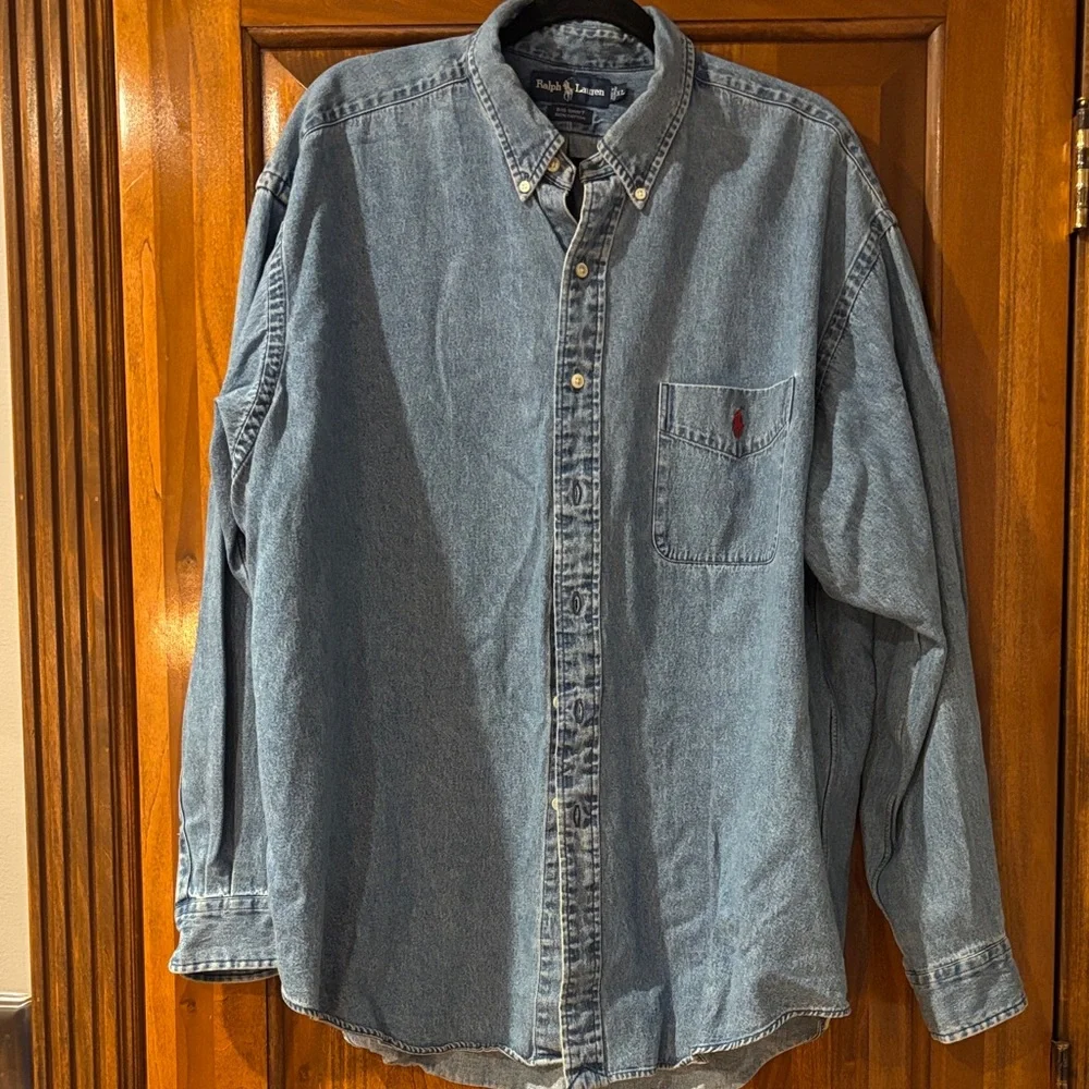 Ralph Lauren Classic Blue Denim Shirt - Picture 1 of 2